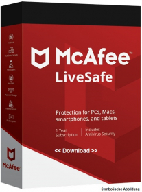 McAfee LiveSafe 2023 (unbegrenzte Gerte, 1 Jahr) Vollversion, Download