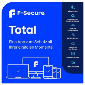 F-Secure Total 2024 inkl. VPN (3 Gerte - 1 Jahr) deutsch Vollversion, Download