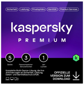 Kaspersky Premium 2024 (5 Device, 1 Jahr) deutsch Vollversion, Download