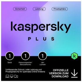 Kaspersky Plus 2024 (1 Device, 1 Jahr) deutsch Vollversion, Download