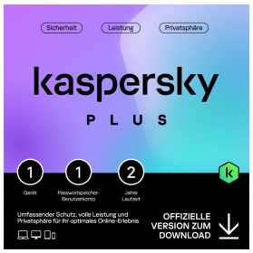 Kaspersky Plus 2024 (1 Device, 2 Jahre) deutsch Vollversion, Download