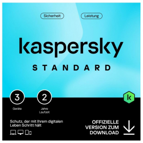 Kaspersky Stanfard 2024 (3 Device, 2 Jahre) deutsch Vollversion, Download