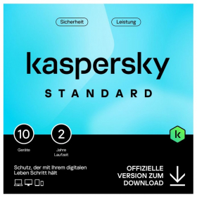 Kaspersky Stanfard 2024 (10 Device, 2 Jahre) deutsch Vollversion, Download