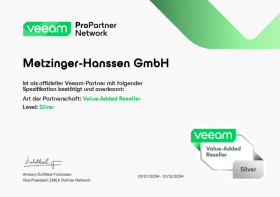 Veeam Data Platform Essentials 12.3 Universal Lizenz (5 Instanzen, 1-Jahr) inkl. Production Support (Behrden)