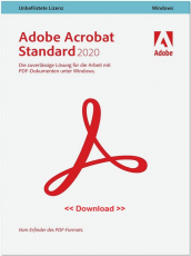 Adobe Acrobat Standard 2020 Vollversion (Download) Kauflizenz mit Zweitnutzungsrecht