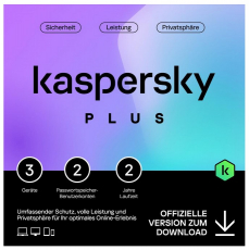 Kaspersky Plus 2024 (3 Device, 2 Jahre) deutsch Vollversion, Download
