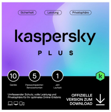 Kaspersky Plus 2024 (10 Device, 1 Jahr) deutsch Vollversion, Download