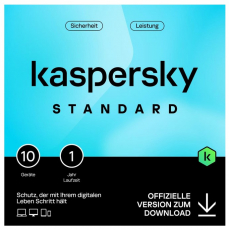 Kaspersky Stanfard 2024 (10 Device, 1 Jahr) deutsch Vollversion, Download