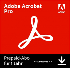 Adobe Acrobat Pro (1-Jahr) deutsch Vollversion (1 Benutzer, 2 PC Windows /Mac) Download (65328623)