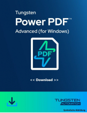 Tungsten (Kofax) Power PDF2025.3 Advanced deutsch Vollversion (Windows, Download) Kaufversion (PPD-PER-0399-001U)