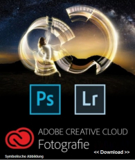 Adobe Creative Cloud Foto-Abo (1 Jahr) Photoshop, Lightroom, Firefly, 1TB (1 Benutzer, 2 PC Win/Mac) Download