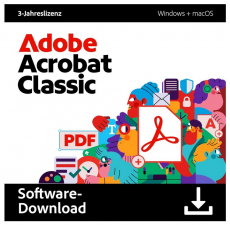 Adobe Acrobat Pro 2024 Classic (3-Jahre) deutsch Vollversion, (1 Benutzer, 2 PC Win/Mac) Download